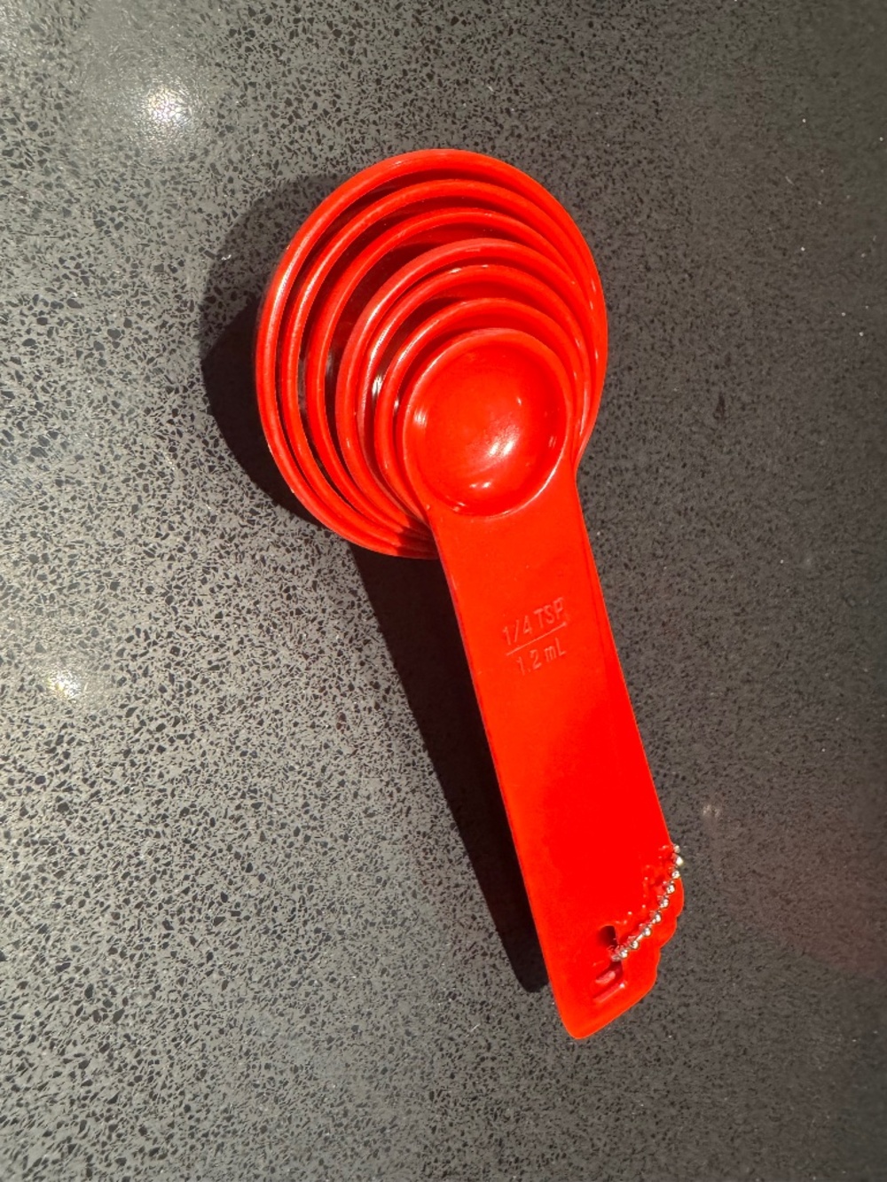 Williams Sonoma Round Red Melamine Measuring Spoons Set of 7